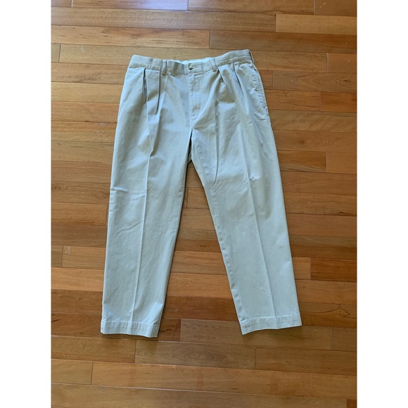 Polo Ralph Lauren Other - Polo Ralph Lauren Mens 38x30 Ethan Pants Khaki Pleated‎ 100% Cotton